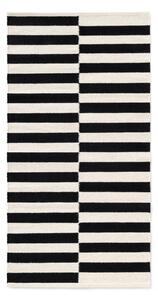 Črna/bela obojestranska ročno tkana volnena preproga 80x150 cm Donna – Hanse Home