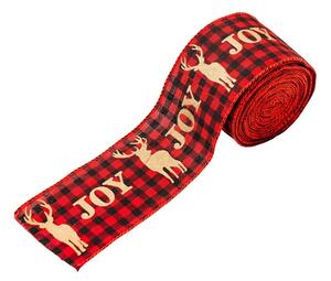 Božični trak JOY 5 cm x 5 m, rdeč
