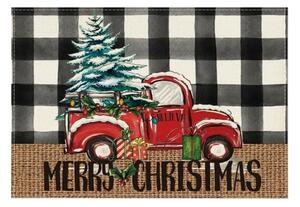 Božični podstavek za mizo MERRY CHRISTMAS 30x45 cm, bel