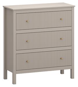 KONDELA Komoda, sivo-rjava Taupe/hrast craft zlat, KLIO 3S