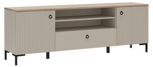 KONDELA TV omarica, sivo-rjava Taupe/hrast silverjack, DOMCA 2D1S