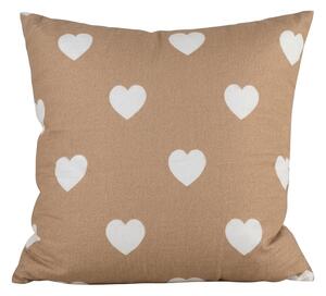 Prevleka za vzglavnik iz mikrovlaken CARAMHEART 45x45 cm, rjava