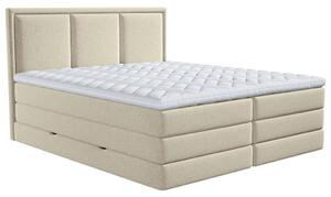 BOXSPRING POSTELJA 140 cm x 200 cm , tekstil bež