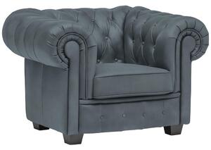 CHESTERFIELD FOTELJ, sivomodra tekstil