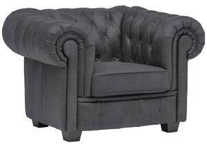 CHESTERFIELD FOTELJ, siva tekstil