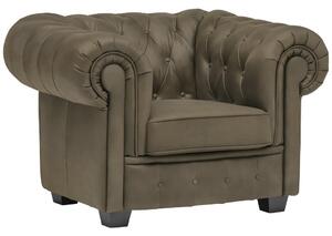 CHESTERFIELD FOTELJ, umazano rjava tekstil