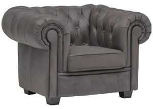 CHESTERFIELD FOTELJ, siva tekstil