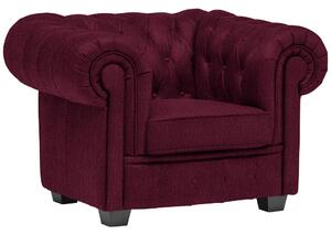 CHESTERFIELD FOTELJ, bordo tekstil