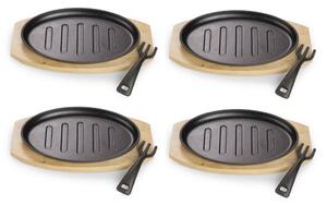 SET PONEV Oval mit Grillstreifen lito železo 4-delni