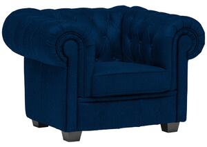 CHESTERFIELD FOTELJ, modra tekstil