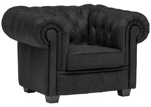 CHESTERFIELD FOTELJ, temno siva tekstil