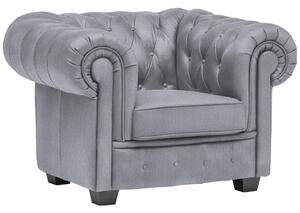 CHESTERFIELD FOTELJ, svetlo siva tekstil