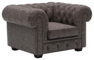 CHESTERFIELD FOTELJ, temno rjava usnje