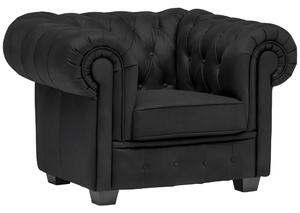 CHESTERFIELD FOTELJ, črna tekstil