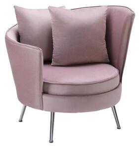 Bessagi Home Naslanjač Chesterfield Cherie, Roza, Žamet
