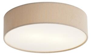 Sodobna stropna svetilka taupe z žametnim senčilom 38 cm 2-luči - Luz