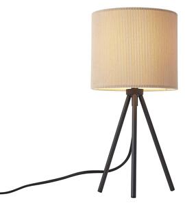 Moderna namizna svetilka s stativom taupe z žametnim senčilom - Luz