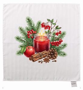 Damast prt Winter Cranberry 40x40 cm EMI