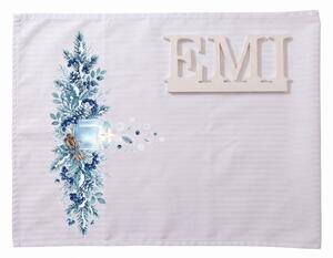 Damast prt Winter Blueberry 35x180 cm EMI