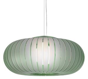Kartell viseča svetilka Teresa Frozen, sivkasto zelena, Ø 50 cm, E27, Zelena, Dnevna soba / jedilnica, Plastika, Dizajn