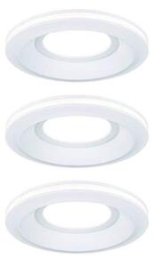 Paulmann LED vgradna svetilka Sormus, bela, premer 10 cm, IP65, komplet 3 kosov, Bela, Kopalnica, Plastika, Sodobni, Vgreznjeni strop