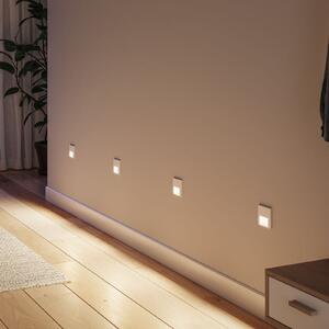Paulmann LED-stenna vgradna svetilka Tsaro Sensor, bela, iz plastike, Bela, Hodnik, Plastika, Sodobni, Vgreznjeni strop