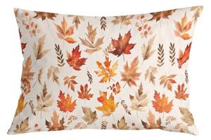 Flanelasta prevleka za vzglavnik LEAVES & STRIPES 50x70 cm, barvna