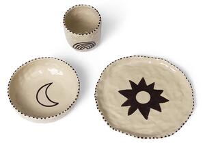 Ferm Living Otroški komplet za zajtrk Naive Ceramic Set 3-pack