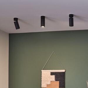 Paulmann LED-stropna svetilka Turnal Coin, črna kovina, 2.700 K, zatemnjen, Črna, Dnevna soba / jedilnica, Kovina, Sodobni, Vgreznjeni strop