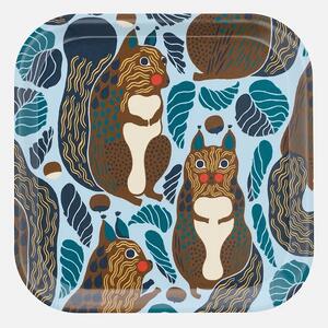 Marimekko pladenj dekorativni iz vezanega lesa 20 x 20 cm