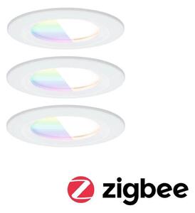 Paulmann LED vgradni reflektor Nova Coin Smart, bel, RGBW, komplet 3 kosov, 7,8, zatemnjen, Bela, Dnevna soba / jedilnica, Aluminij, Sodobni, Vgreznjeni strop