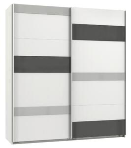 Modern Living Omara Z Drsnimi Vrati Monaco, Bela, Siva