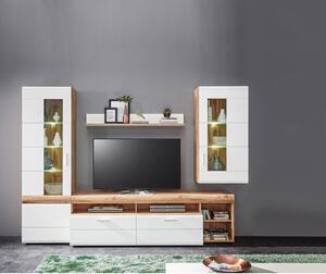 DNEVNI REGAL, bela, barve hrasta