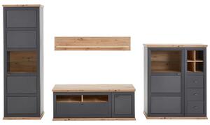 DNEVNI REGAL, antracit, barve hrasta