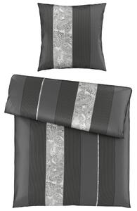 POSTELJNINA ORNAMENT 140/200 cm saten antracit