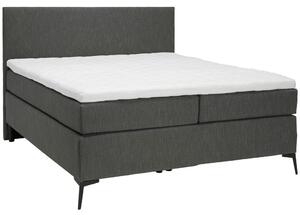 POSTELJA BOXSPRING 120 cm x 200 cm , tekstil antracit, črna