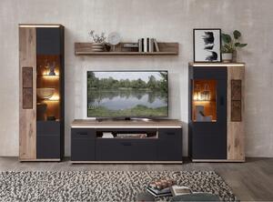 DNEVNI REGAL, barve grafita, barve hrasta