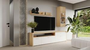 DNEVNI REGAL, barve hrasta, bela