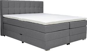 POSTELJA BOXSPRING 160 cm x 200 cm , tekstil siva