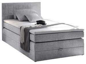 POSTELJA BOXSPRING 140 cm x 200 cm , tekstil svetlo siva