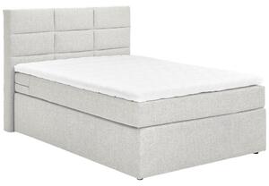 POSTELJA BOXSPRING 100 cm x 200 cm , tekstil sivobela