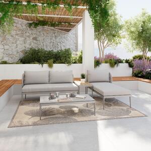 LOUNGE GARNITURA tkanina aluminij
