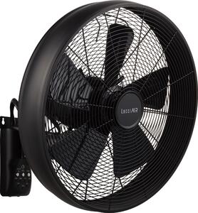 Lucci air 213124 - Stenski ventilator BREEZE 55W/230V črna + Daljinski upravljalnik