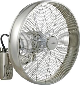 Lucci air 213126 - Stenski ventilator BREEZE 50W mat krom + Daljinski upravljalnik