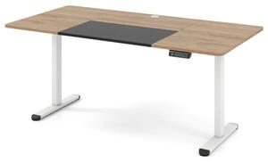 Električna stoječa miza 140 x 70 cm z nastavljivo višino, ergonomska miza, bež
