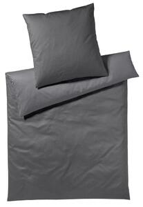 OBOJESTRANSKA POSTELJNINA Herringbone 140/200 cm mako saten antracit