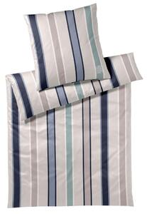 OBOJESTRANSKA POSTELJNINA BANKS 140/200 cm mako saten modra