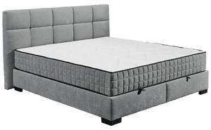 POSTELJA Z VZMETNICO 160 cm x 200 cm , tekstil, leseni material antracit