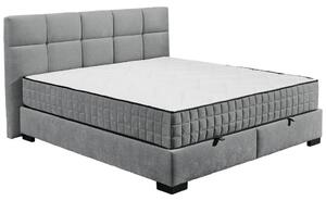 POSTELJA Z VZMETNICO 180 cm x 200 cm , tekstil, leseni material antracit