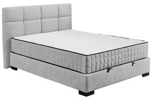POSTELJA Z VZMETNICO 120 cm x 200 cm , tekstil, leseni material svetlo siva